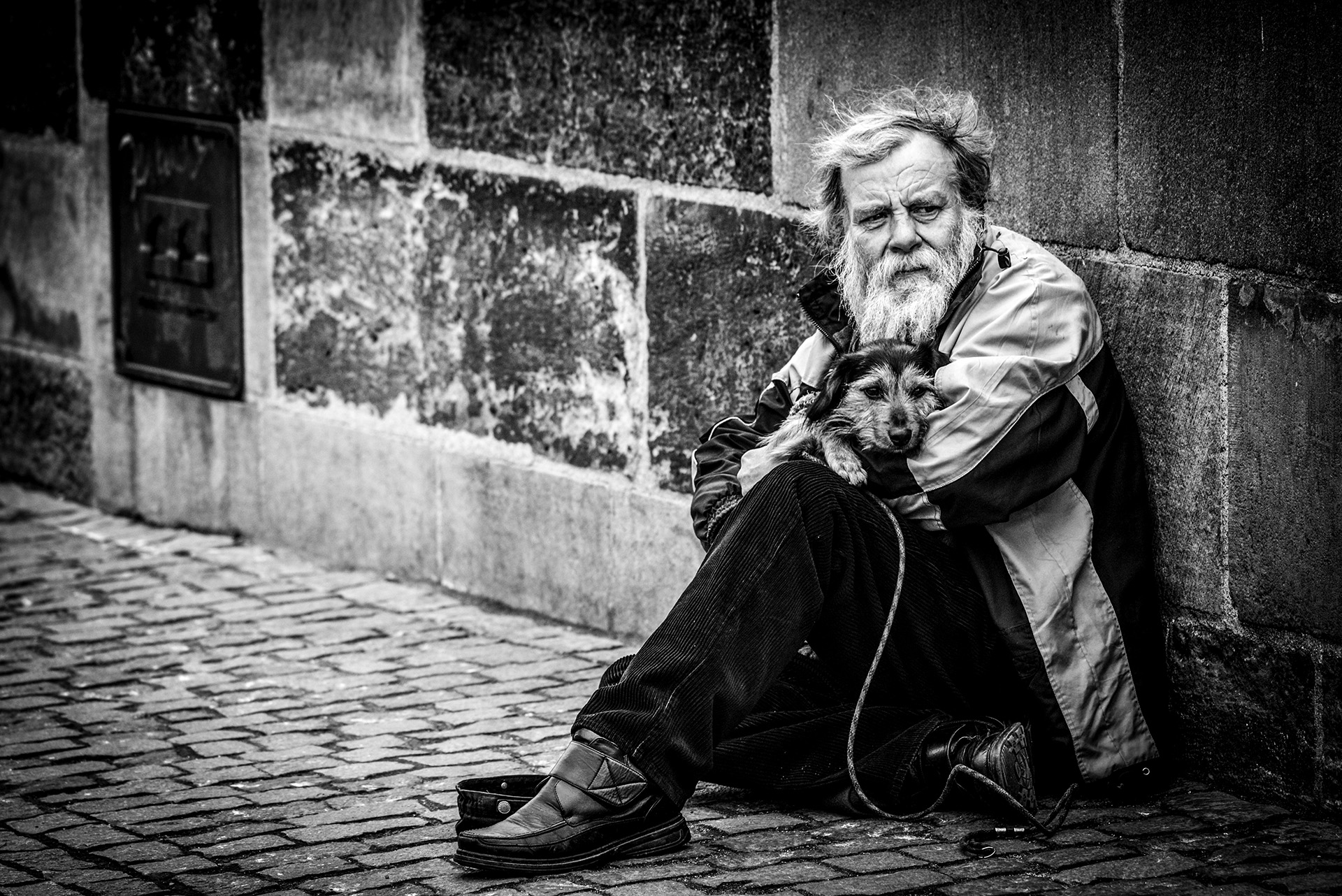 Грусть старика. Бездомный старик. Старик и собака. Немощный старик на улице. Одинокий старик.